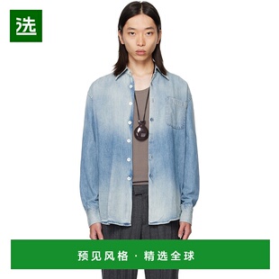 1h可退 香港直邮Our Legacy 男士 蓝色 Above 牛仔衬衫 M4252AC