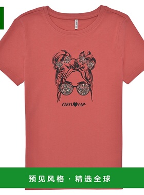 欧洲直邮Only 女孩 KOGKITA SYLVIA S/S GIRL TOP CS JRS 短袖T恤