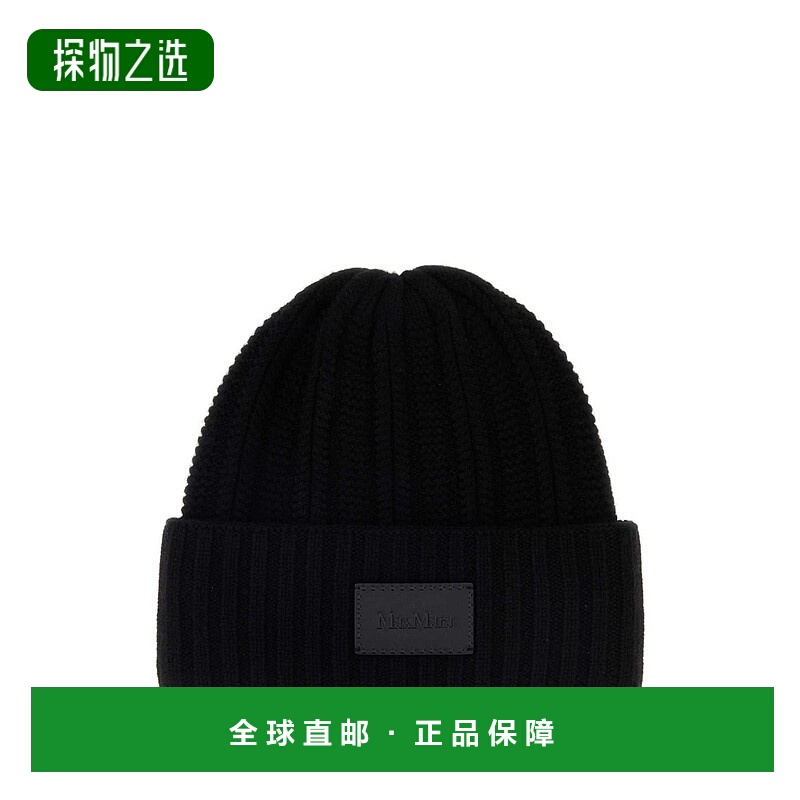 香港直邮MaxMara 麦斯玛拉 女士 Macbeth Logo Patch 針織帽 2524