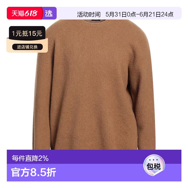 1h可退 【美国直邮】DRUMOHR 男装针织衫 100 羔羊毛圆领长袖毛衣