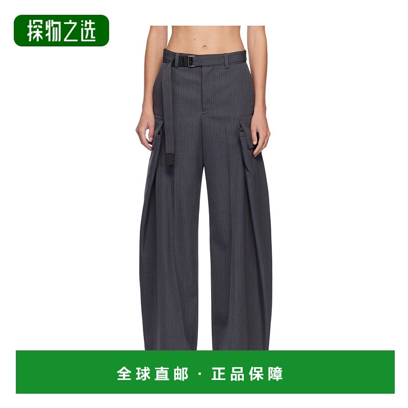 香港直邮Sacai Stripe Doeskin 长裤 2508118