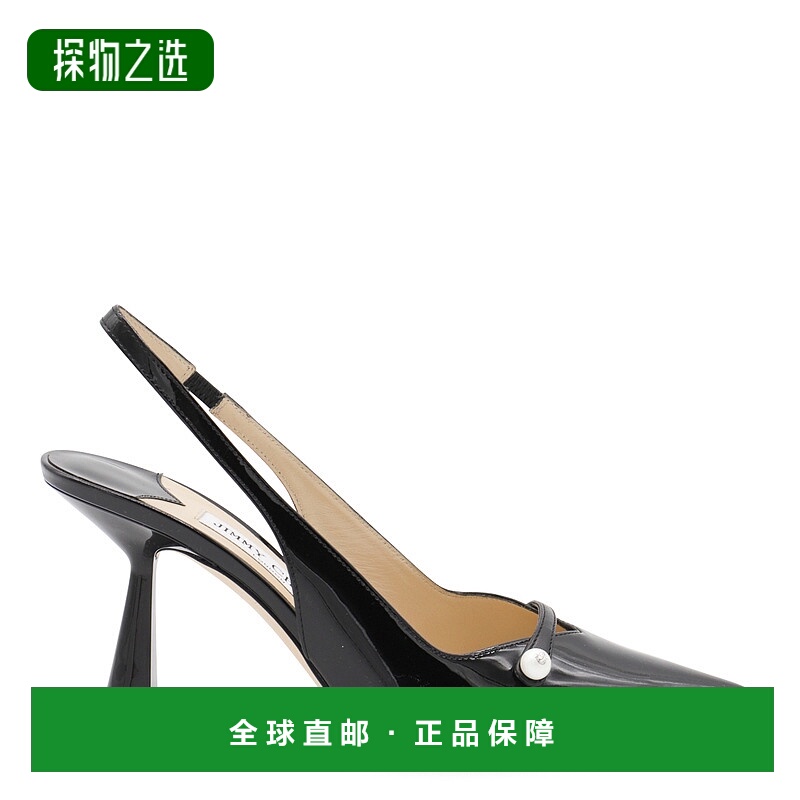 香港直邮Jimmy Choo 周仰杰 女士 黑色皮质浅口鞋 AMITA85PTZ0000