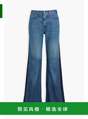 香港直邮Chloe 蔻依 女士 拼接喇叭高腰牛仔裤 CHC22UDP01150
