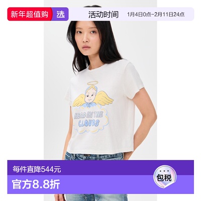 1h可退 香港直邮redone 女士 50s Clouds 宽松款T恤  舒适时尚