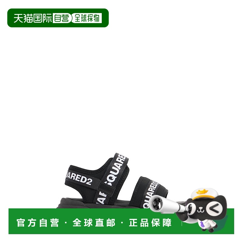 1h可退 香港直邮Dsquared2 二次方 女童 Logo聚酯粘扣凉鞋童鞋
