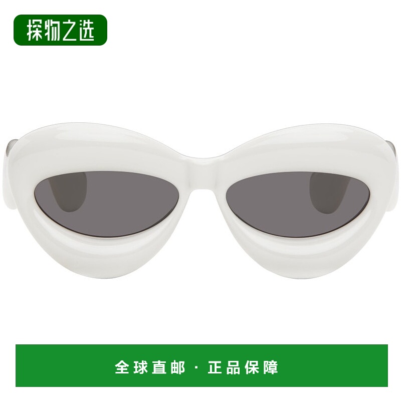 香港直邮LOEWE 罗意威 女士 灰色 Inflated Cat-Eye 太阳镜 LW400