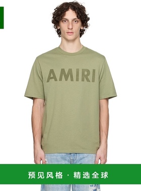 1h可退 香港直邮AMIRI 男士 绿色 Stencil T 恤 AMJYTE1214针织