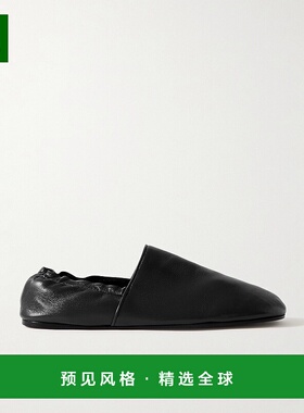 1h可退 香港直邮KHAITE 女士 Banks 皮质乐福鞋 F4054931BLACK200