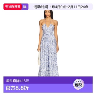 1h可退 香港直邮Minkpink 女士 Evelyn 挂脖中长连衣裙 MG2502470