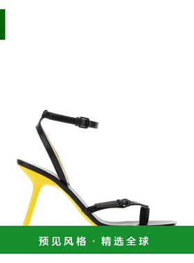 1h可退 香港直邮LOEWE 罗意威 女士 黑色皮质花瓣凉鞋 L814465X58