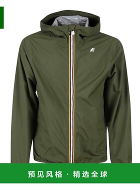 香港直邮K-WAY 男士夹克 K5127QWH11 绿色 连帽休闲夹克