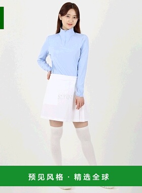 韩国直邮G/Fore高尔夫长袖女款蓝色拉链立领修身G4LS23K868-SKY