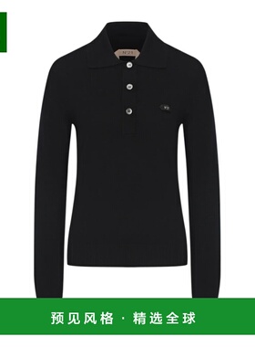 香港直邮N21 女士POLO衫 N2M0A03890049000 AW2025 黑色 长袖Polo