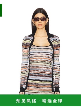 香港直邮MISSONI 米索尼 女士 Tones 长袖多色蓝色衬衫 DS25SJ00