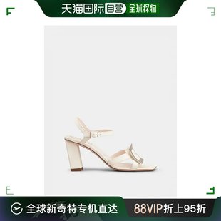 Vivier 欧洲直邮ROGER Belle VIVIER 纳帕皮革金属搭扣凉鞋