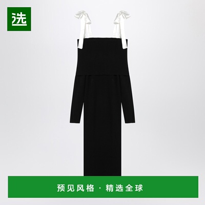 1h可退 香港直邮ROTATE BIRGER CHRISTENSEN 女士 bows 黑色中长