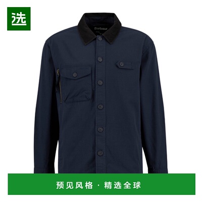 香港直邮Barbour 男士衬衫 MOS0462NY91 SS2026 黑色 长袖衬衫