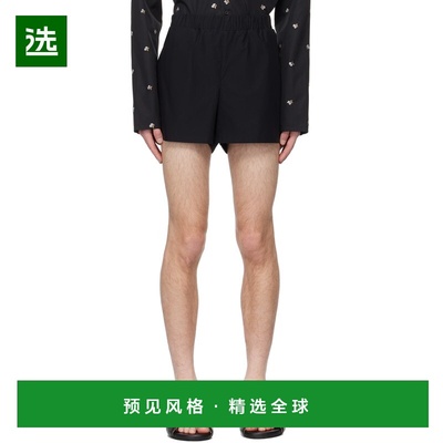 1h可退 香港直邮Rier 男士 黑色抽绳短裤 TRS18CTW 舒适时尚