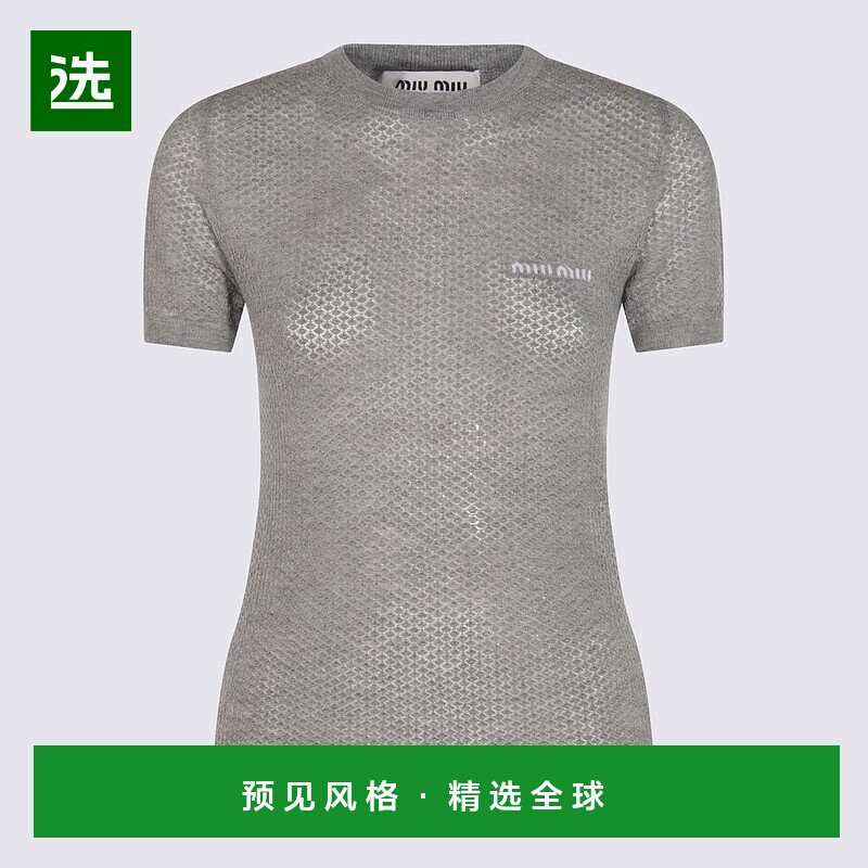 1h可退 香港直邮Miu Miu 缪缪 女士 羊绒T恤 MMLB30SOOO17NN