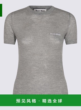 1h可退 香港直邮Miu Miu 缪缪 女士 羊绒T恤 MMLB30SOOO17NN
