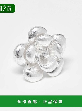 香港直邮ASOS 女士 Curve 设计精饰花朵色调戒指(银色)