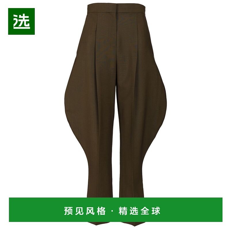 香港直邮FENDI 女士休闲裤 FR6658AQ3HF1T6G SS2026 绿色 Wool Mo,女装/女士精品,休闲裤,淘宝优惠券,粉丝福利购,淘宝优惠卷