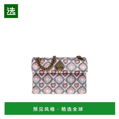 香港直邮KURT GEIGER 女士斜挎包 FABRICMINIKENSINGTON0BEIGECOM