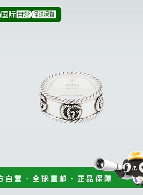 1h可退 香港直邮Gucci 古驰 男士 双G纯银戒指 000919 metal金属