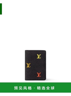 欧洲直邮LV/路易威登 25新款 男士橙色渐变LV字母丹宁布口袋收纳