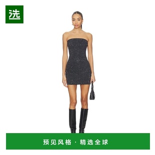 1h可退 香港直邮GOOD AMERICAN 女士 水晶抹胸迷你连衣裙 GDW0275