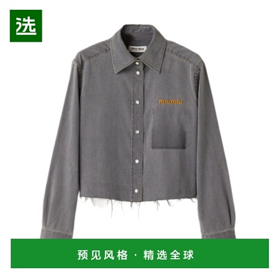 香港直邮Miu Miu 翻领长袖衬衫 GWC12215MP