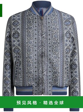 1h可退 香港直邮Etro 艾特罗 男士 花卉与徽章图案飞行员夹克 MRB