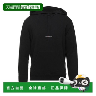 香港直邮Saint 连帽卫衣 Laurent 男士 black黑色 圣罗兰 1h可退