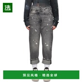 美国直邮 潮牌 R13 1h可退 SSENSE 独家交叉牛仔裤 时尚 休闲百