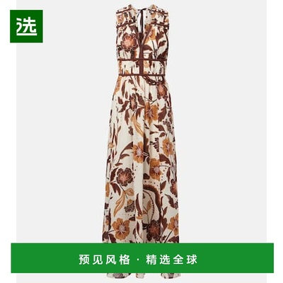 1h可退 香港直邮Poupette St Barth 女士 Chiara 花朵棉质长款连