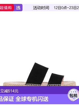 1h可退 香港直邮manebi 女士 帆布面凉鞋 black黑色 舒适时尚