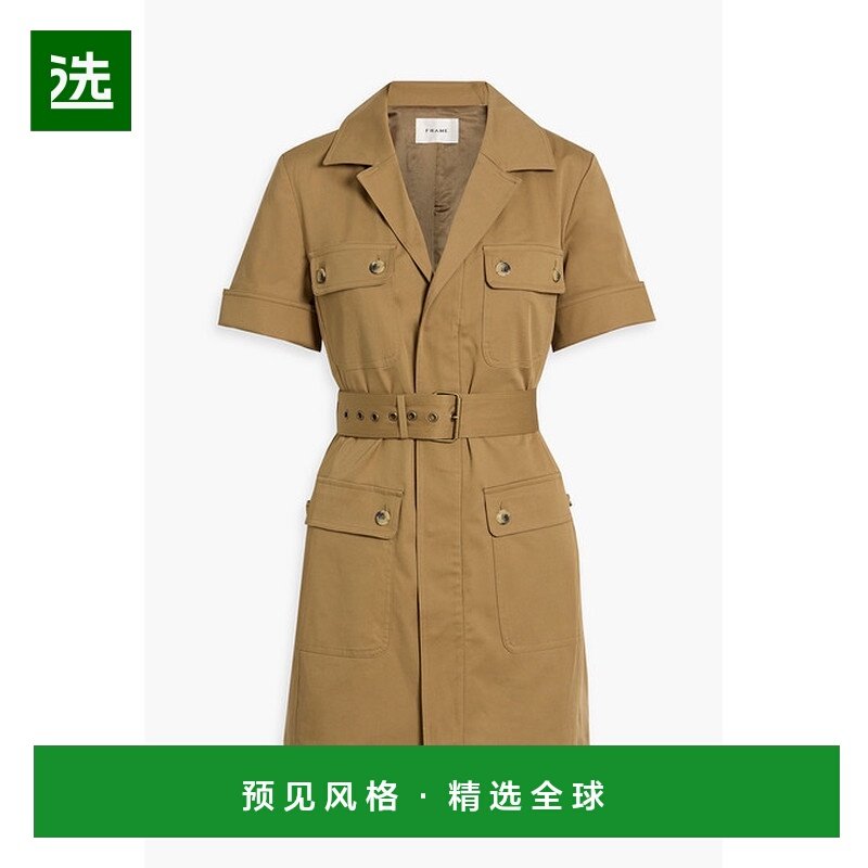 1h可退 香港直邮Frame Denim 女士 束带棉混纺斜纹布迷你连衣裙 W,女装/女士精品,连衣裙,淘宝优惠券,粉丝福利购,淘宝优惠卷