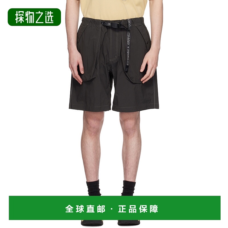 香港直邮And Wander 男士 灰色 Gramicci 联名 Brushed Nylon 短