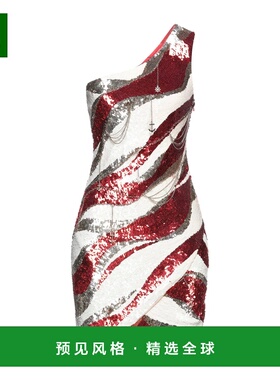 1h可退 香港直邮Elisabetta Franchi 女士 珠片连衣裙 red红色 舒