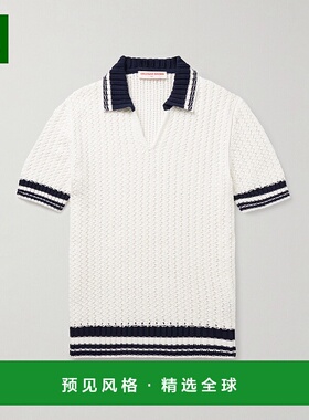 1h可退 香港直邮Orlebar Brown 男士 纱框钩花有机棉Polo衫 28155