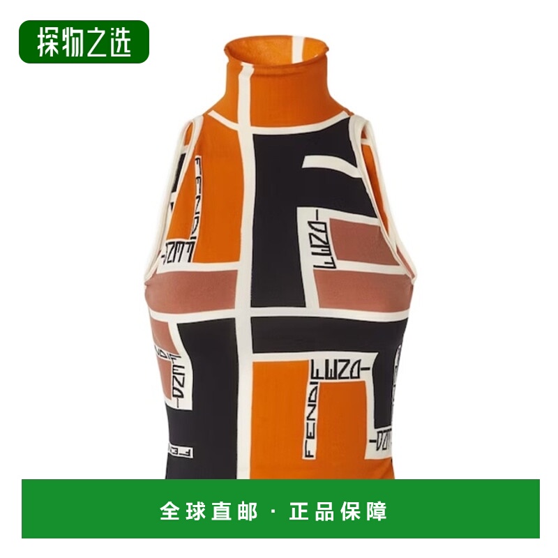 香港直邮Fendi 挂脖高领背心 FZXB84ARV2