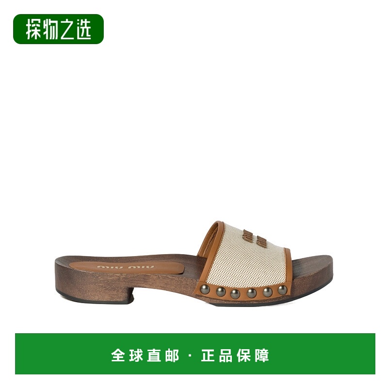 香港直邮Miu Miu 圆头拖鞋 5Z445EQ1DF030女鞋