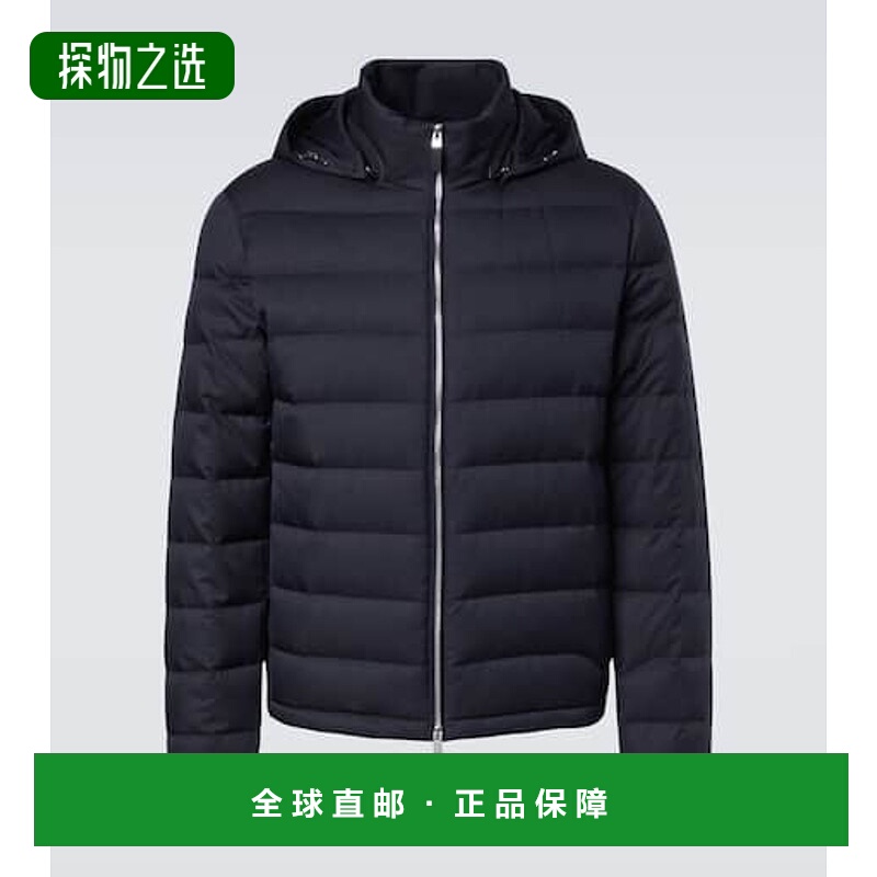 香港直邮zegna 杰尼亚 男士 高科技斜纹布羽绒夹克