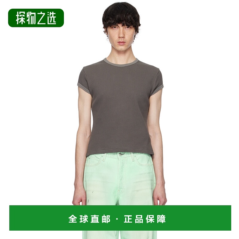 1h可退 香港直邮Acne Studios 艾克妮 男士 灰色 Fitted T 恤 CL0