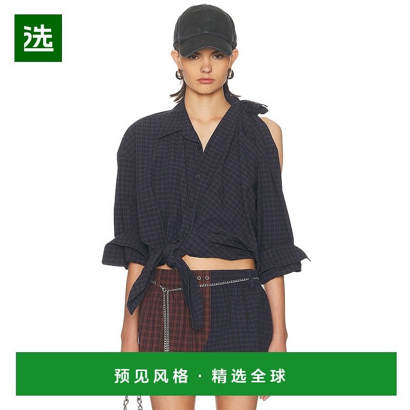 香港直邮Alexander Wang 亚历山大·王 女士 打结系扣衬衫 1WC325,女装/女士精品,T恤,淘宝优惠券,粉丝福利购,淘宝优惠卷