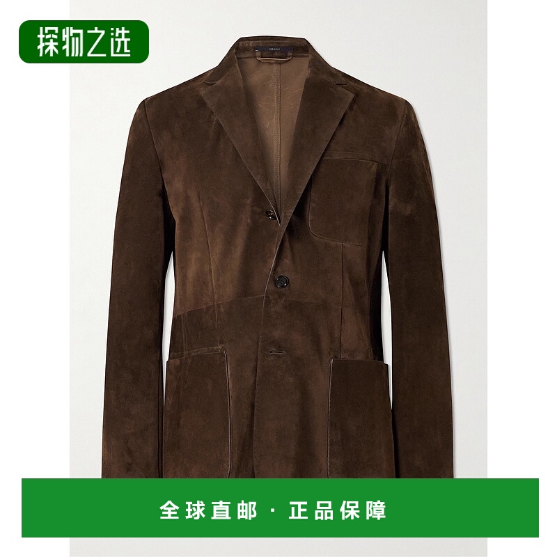 1h可退 香港直邮Dunhill 登喜路 男士 绒面革西装外套 DU25RJ0042