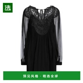 black黑色 1h可退 舒 女士 真丝连衣裙 香港直邮Alberta Ferretti