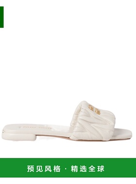 香港直邮Miu Miu Matelassé露趾拖鞋 5XX60588TF010