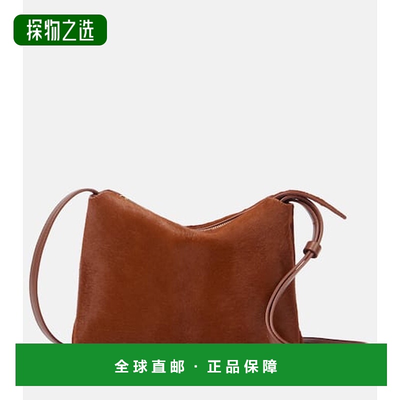 香港直邮KHAITE 女士 Lina 中号小牛毛斜挎包 brown棕色 舒适时尚
