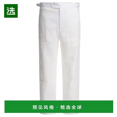 香港直邮BODE 男士休闲裤 MRS25BT008WHITE SS2025 白色 Bode Tro